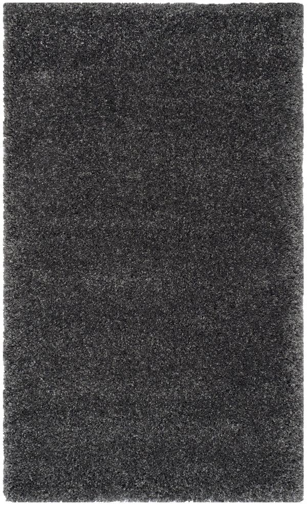Safavieh Sgn725 Plush Round Shag Rug – Luxurious Flokati-Style Pile, Cozy Neutral Tones For Living Spaces 4'-0" x 4'-0" DARK GREY SGN725-8484-4R