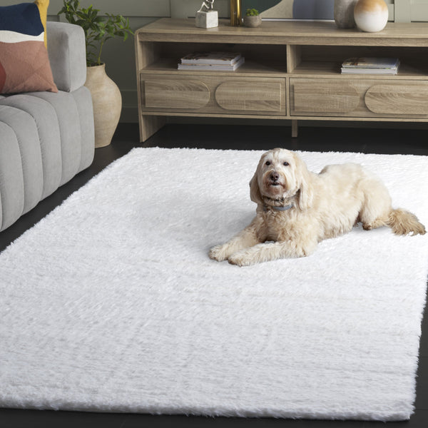 Safavieh Tokyo Plush Shag Ivory Area Rug With 1.125" Pile, Machine Washable, Slip-Resistant Backing Elegance 4'-0" x 6'-0" SGT100A-4