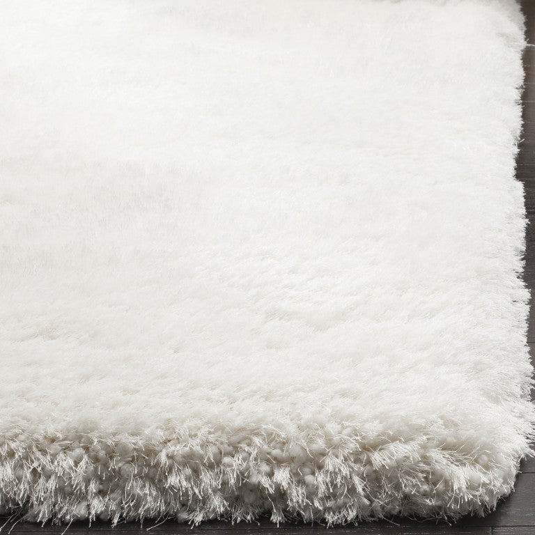 Safavieh Luxe Shag Hand Tufted Ivory Polyester Runner Rug for Hallways and Entryways SGX160A-214