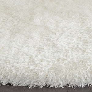 Safavieh Luxe Shag Hand Tufted Ivory Round Rug Deep Flokati Pile for Bedroom or Nursery SGX160A-4R