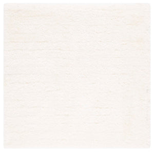Safavieh Luxe Shag Hand Tufted Ivory Square Rug Deep Pile Polyester for Bedroom or Living Room SGX160A-4SQ
