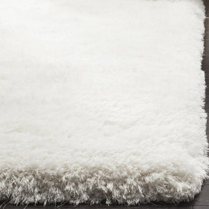 Safavieh Luxe Shag Hand Tufted Ivory Polyester Area Rug Flokati Style for Living Room SGX160A-8SQ