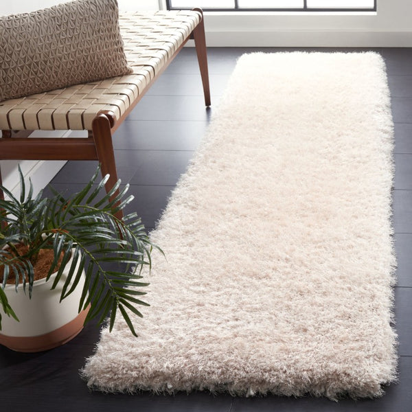 Safavieh Luxe Hand Tufted Polyester Shag Runner Rug Deep Pile Neutral Tone Hallway Accent SGX160B-214