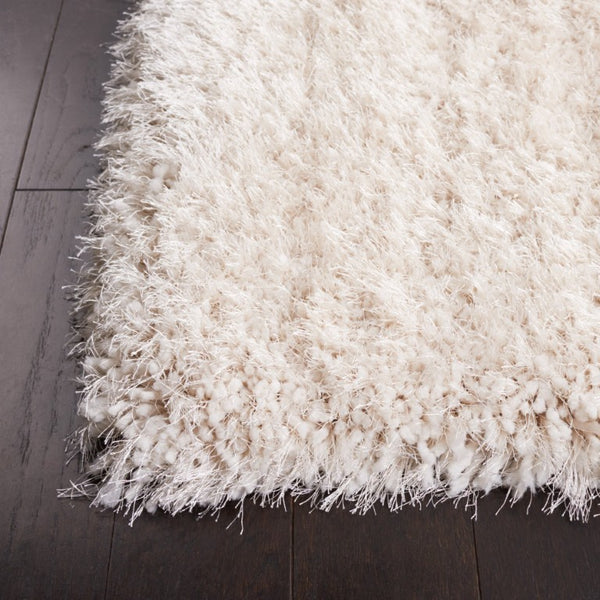 Safavieh Luxe Hand Tufted Bone White Shag Area Rug Deep Plush Pile for Bedroom or Office SGX160B-3SQ