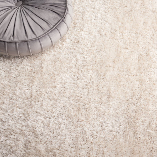 Safavieh Luxe Shag Flokati Style Hand Tufted Polyester Rug Plush Neutral Accent for Bedroom SGX160B-4SQ