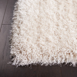 Safavieh Luxe Shag Flokati Style Hand Tufted Polyester Rug Plush Neutral Accent for Bedroom SGX160B-4SQ
