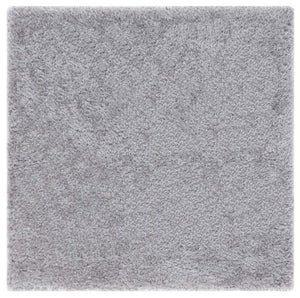 Safavieh Luxe Hand Tufted Shag Rug Plush Polyester Pile Solid Grey Square Bohemian Accent SGX160C-4SQ