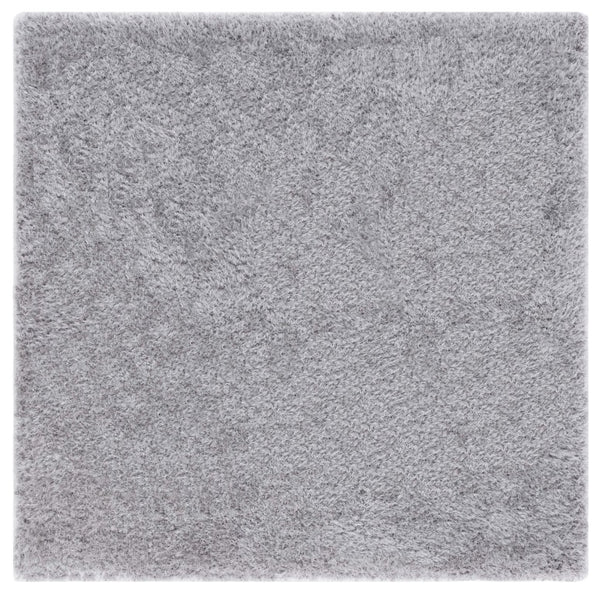 Safavieh Luxe Hand Tufted Shag Rug Plush Polyester Pile Solid Grey Square Bohemian Accent SGX160C-4SQ