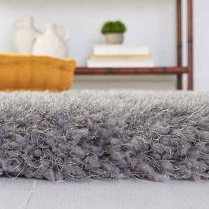 Safavieh Luxe Hand Tufted Shag Area Rug Deep Pile Polyester Flokati Style for Living Room SGX160C-8SQ