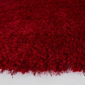 Safavieh Luxe Hand Tufted Round Shag Rug Bold Red Flokati Style Deep Pile Bedroom Accent SGX160E-4R