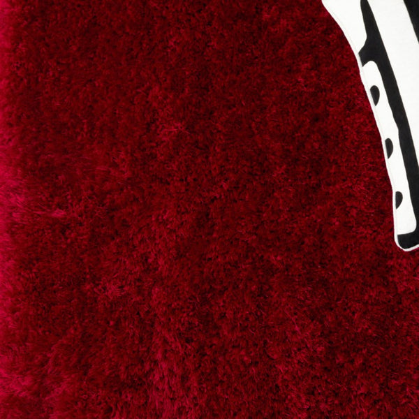 Safavieh Luxe Shag Hand Tufted Polyester Flokati Square Rug Bold Red Plush Bedroom Accent SGX160E-4SQ