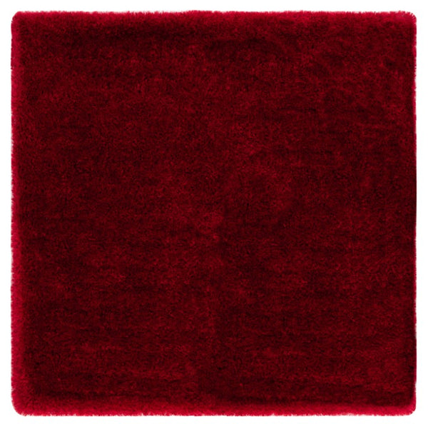 Safavieh Luxe Shag Hand Tufted Polyester Flokati Square Rug Bold Red Plush Bedroom Accent SGX160E-4SQ