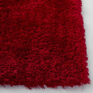 Safavieh Luxe Shag Hand Tufted Polyester Area Rug Deep Plush Pile Bold Crimson Square SGX160E-8SQ