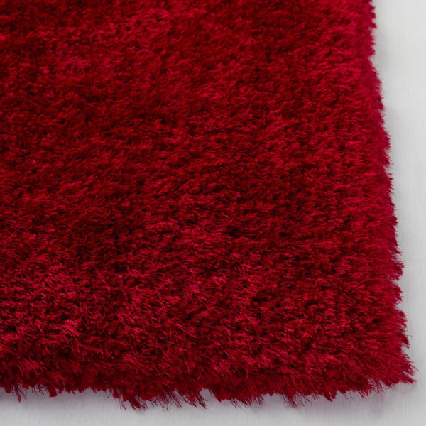 Safavieh Luxe Shag Hand Tufted Polyester Area Rug Deep Plush Pile Bold Crimson Square SGX160E-8SQ