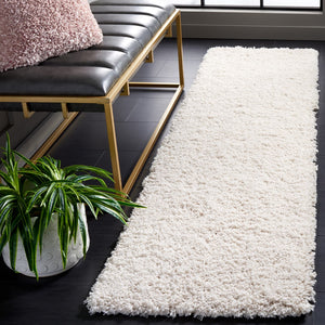 Safavieh Luxe Shag 800 Hand Tufted/ Hooked Shag Rug White 2' x 3'