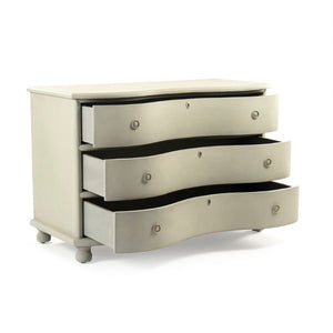 Zentique Chloe Chest of Drawers with Solid Pine & Poplar, Neutral Wood Grain Finish, Farmhouse to Transitional Style Distressed Sandy Beige SH0709-12-02 PC