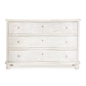 Zentique Chloe Chest of Drawers with Solid Pine & Poplar, Neutral Wood Grain Finish, Farmhouse to Transitional Style Grey Wash SH0709-12-02