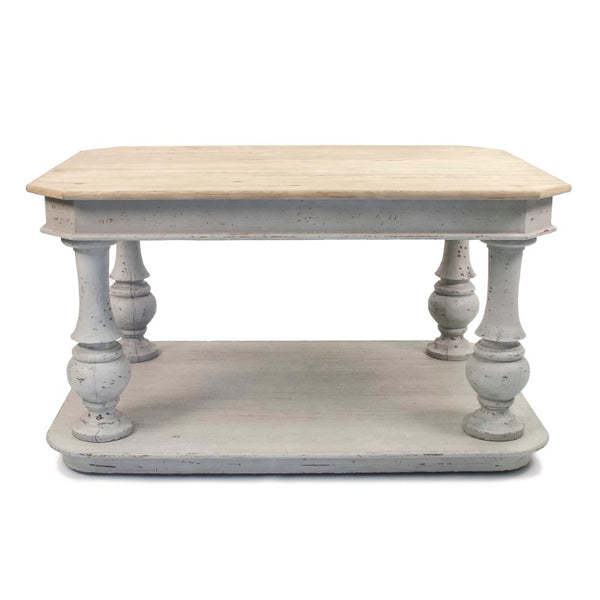 Zentique Lincoln Center Table—Solid & Engineered Hardwood Coffee Table, Hand-Stained Finish, Durable Classic Style SH0709-13-10