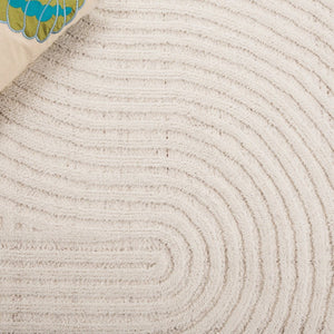 Safavieh Southampton Hand Tufted Wool Blend Area Rug Plush Ivory Curves for Large Living Rooms SHA301A-10