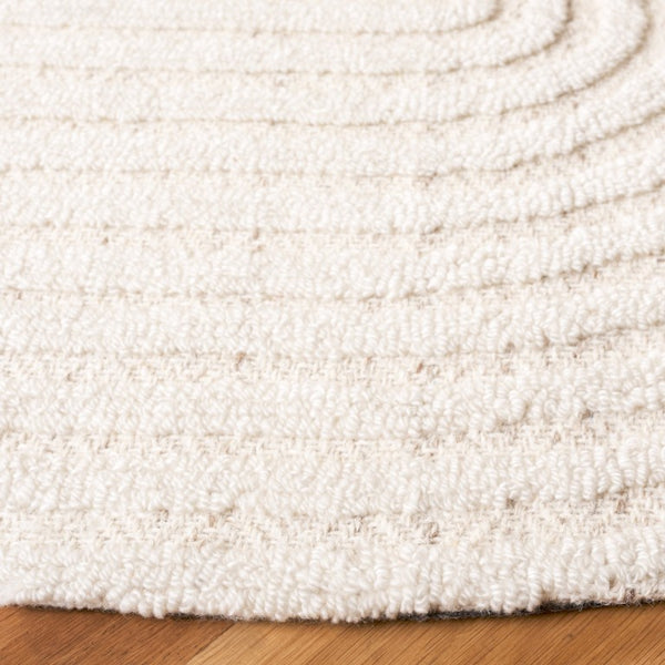 Safavieh Southampton Hand Tufted Wool Blend Round Rug Plush Ivory Geometric for Bedroom SHA301A-4R