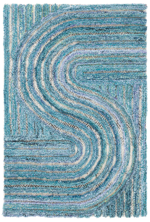 Safavieh Southampton Contemporary Area Rug – Luxurious Hand-tufted Design For Modern Elegance & Comfort Blue 45% Wool,45% Polyester,And 10% Cotton Sha301m-4sq