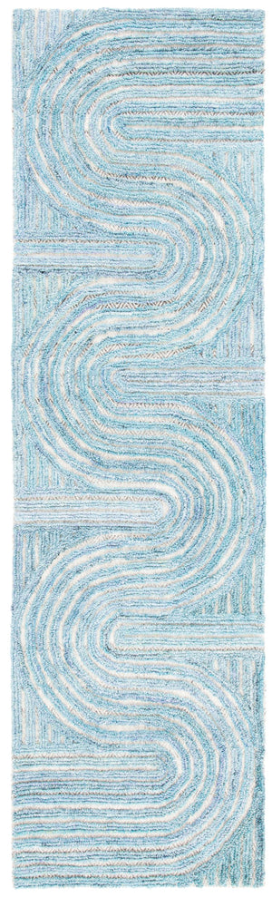 Safavieh Southampton Contemporary Area Rug – Luxurious Hand-tufted Design For Modern Elegance & Comfort Blue 45% Wool,45% Polyester,And 10% Cotton Sha301m-4sq