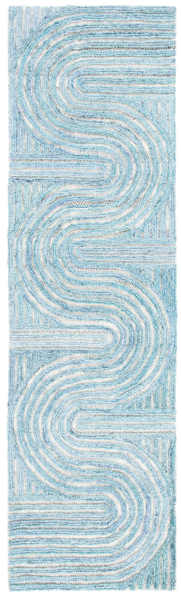 Safavieh Southampton Contemporary Area Rug – Luxurious Hand-tufted Design For Modern Elegance & Comfort Blue 45% Wool,45% Polyester,And 10% Cotton Sha301m-4sq