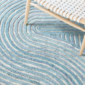 Safavieh Southampton Contemporary Area Rug – Luxurious Hand-tufted Design For Modern Elegance & Comfort Blue 45% Wool,45% Polyester,And 10% Cotton Sha301m-4sq