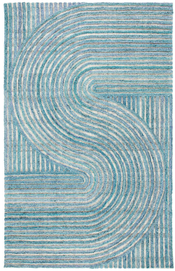 Safavieh Southampton Contemporary Area Rug – Luxurious Hand-tufted Design For Modern Elegance & Comfort Blue 45% Wool,45% Polyester,And 10% Cotton Sha301m-4sq