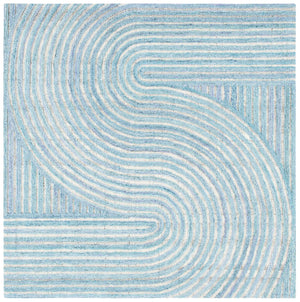 Safavieh Southampton Contemporary Area Rug – Luxurious Hand-tufted Design For Modern Elegance & Comfort Blue 45% Wool,45% Polyester,And 10% Cotton Sha301m-4sq