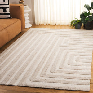 Safavieh Southampton Hand-tufted Area Rug - Elegant Geometric Design For Modern Living Spaces And Comfort Beige 55% Wool,45% Polyester Sha303b-6sq