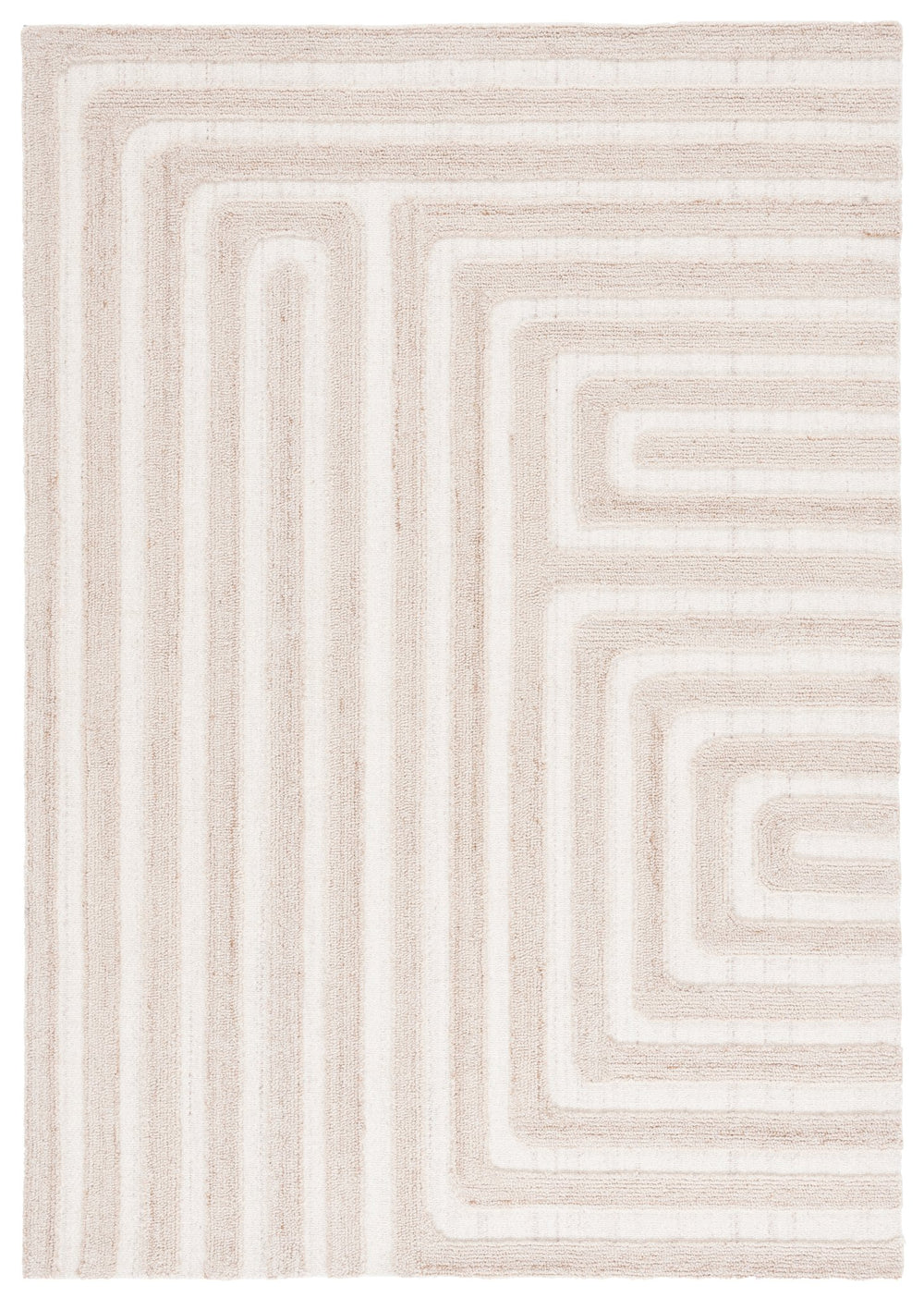 Safavieh Southampton Hand-tufted Area Rug - Elegant Geometric Design For Modern Living Spaces And Comfort Beige 55% Wool,45% Polyester Sha303b-6sq