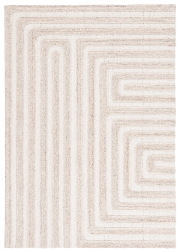Safavieh Southampton Hand-tufted Area Rug - Elegant Geometric Design For Modern Living Spaces And Comfort Beige 55% Wool,45% Polyester Sha303b-6sq