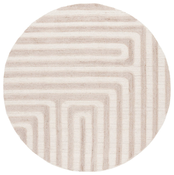 Safavieh Southampton Hand-tufted Area Rug - Elegant Geometric Design For Modern Living Spaces And Comfort Beige 55% Wool,45% Polyester Sha303b-6sq