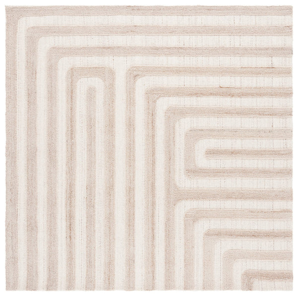 Safavieh Southampton Hand-tufted Area Rug - Elegant Geometric Design For Modern Living Spaces And Comfort Beige 55% Wool,45% Polyester Sha303b-6sq