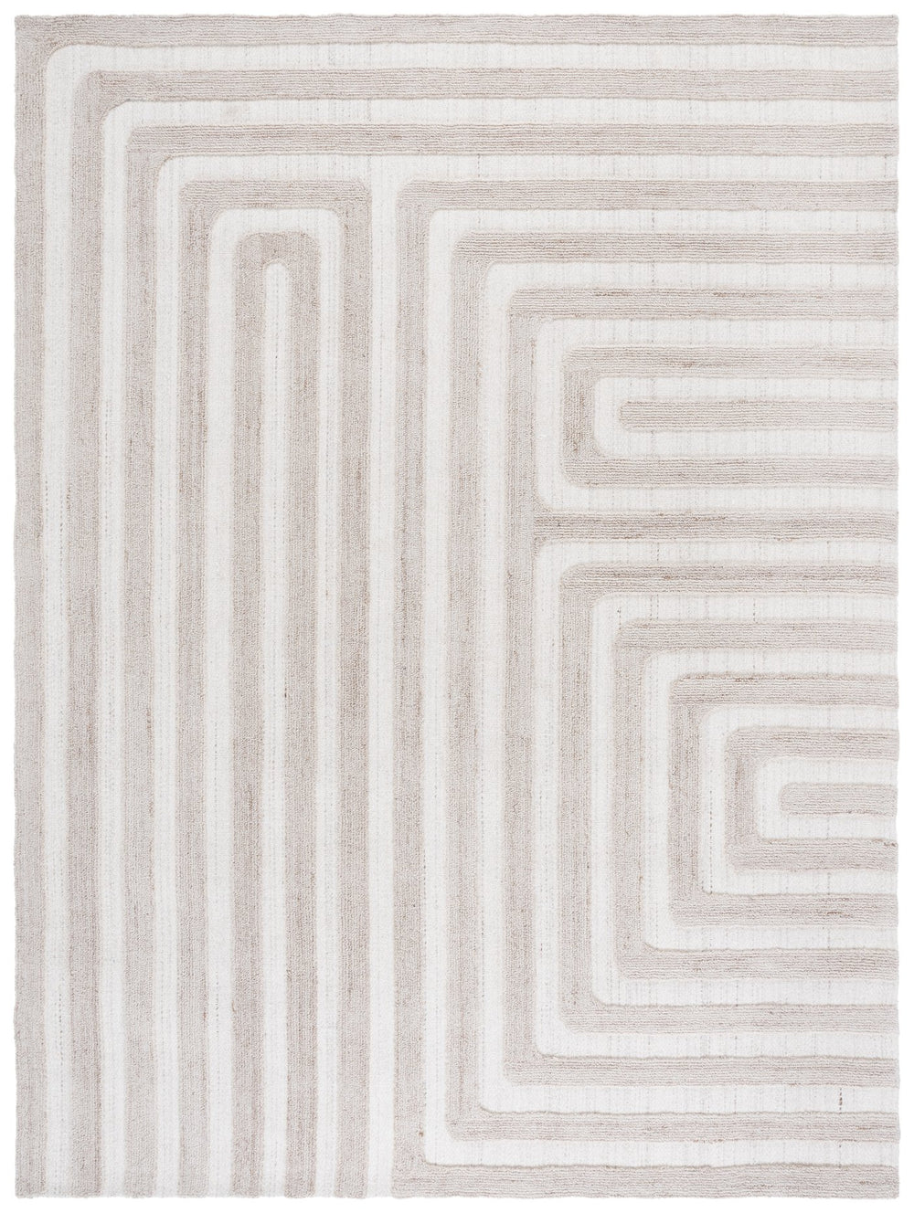 Safavieh Southampton Hand-tufted Area Rug - Elegant Geometric Design For Modern Living Spaces And Comfort Beige 55% Wool,45% Polyester Sha303b-6sq