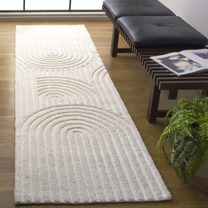 Safavieh Southampton Hand-tufted Plush Rug - Contemporary Comfort With Organic Design For Elegant Spaces Ivory 55% Wool,45% Polyester Sha304a-6sq