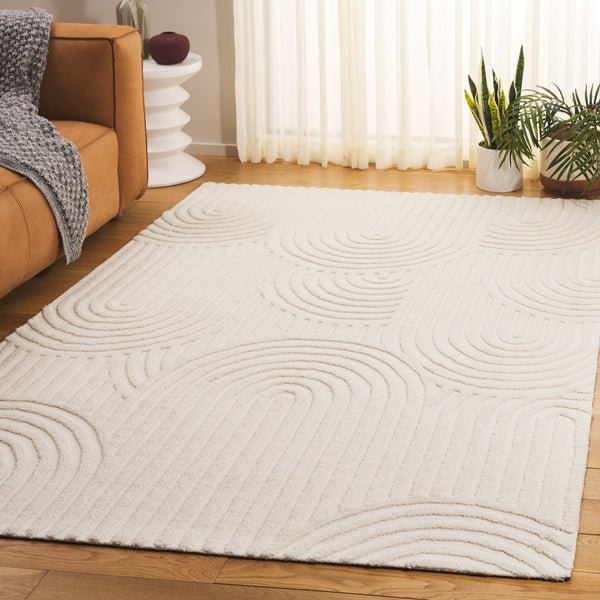 Safavieh Southampton Hand-tufted Plush Rug - Contemporary Comfort With Organic Design For Elegant Spaces Ivory 55% Wool,45% Polyester Sha304a-6sq