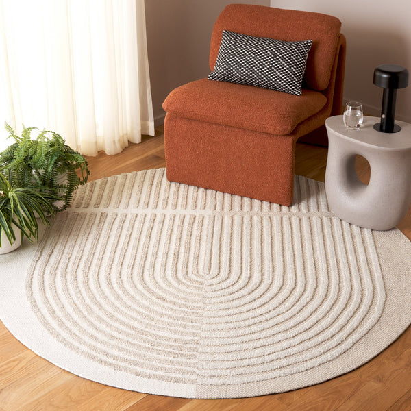 Safavieh Southampton Hand-tufted Area Rug - Luxurious Wool Blend With Modern Design For Chic Home Decor Ivory ,Beige 55% Wool,45% Polyester Sha306b-6sq