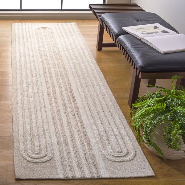 Safavieh Southampton Hand-tufted Area Rug - Modern Abstract Design For Elegant Living Spaces And Comfort Ivory ,Beige 55% Wool,45% Polyester Sha308b-5