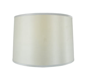 Zeugma Silk Silver Grey Drum Shade – Elevate Your Home Décor With Luxurious Style & Transitional Charm Silky Silver Grey Fabric,Metal,Pvc (Hy0196 For 14'') (Hy2007 For 16'') (Shade For Fl010 19'')