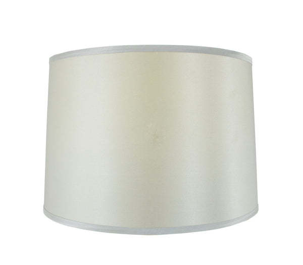 Zeugma Silk Silver Grey Drum Shade – Elevate Your Home Décor With Luxurious Style & Transitional Charm Silky Silver Grey Fabric,Metal,Pvc (Hy0196 For 14'') (Hy2007 For 16'') (Shade For Fl010 19'')