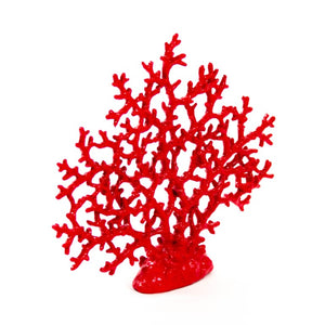 Zentique Red Coral vibrant polyresin accent sculpture — striking coastal centerpiece with realistic texture and durable finish W17 x H14 x D3 SHI008