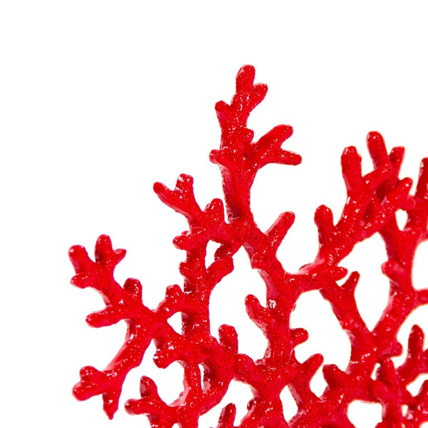 Zentique Red Coral vibrant polyresin accent sculpture — striking coastal centerpiece with realistic texture and durable finish W17 x H14 x D3 SHI008