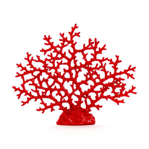 Zentique Red Coral vibrant polyresin accent sculpture — striking coastal centerpiece with realistic texture and durable finish W17 x H14 x D3 SHI008