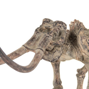 Zentique Mammoth Polyresin Skeleton Accent — 17" Tall Hand-Painted Woolly Mammoth Replica for Dramatic Décor SHI012