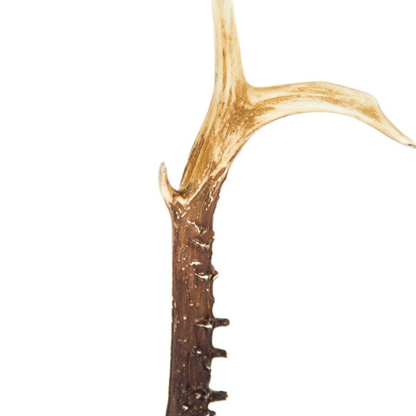 Zentique Antler Sculpted Polyresin Accent on Weighted Base, Lifelike Rustic Décor for Mantels & Shelves SHI015