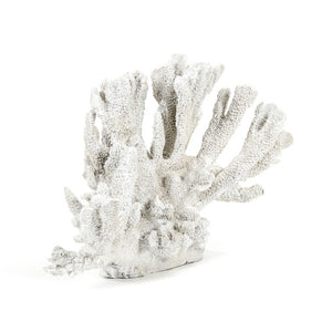 Zentique White Coral Hand-Finished Polyresin Sculpture 20"x14.5" Coastal Mantel Accent for Modern Homes SHI019