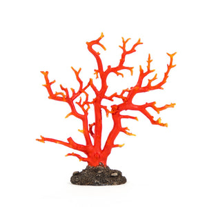 Red Coral Orange Red with Distressed Brown Base SHI028 Zentique