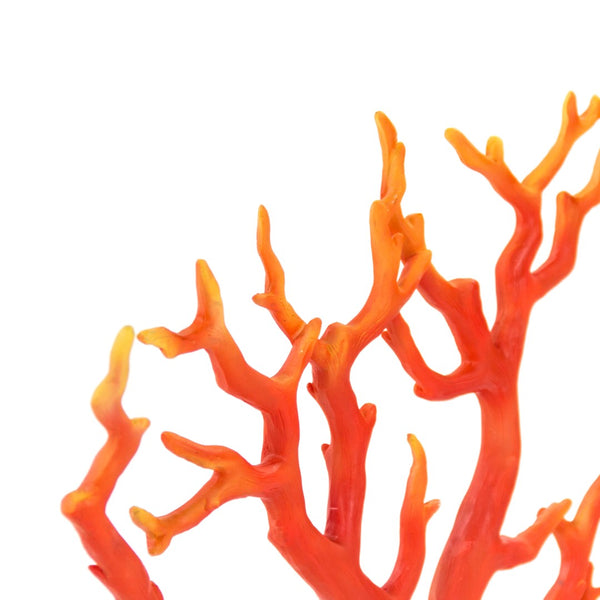 Red Coral Orange Red with Distressed Brown Base SHI029 Zentique